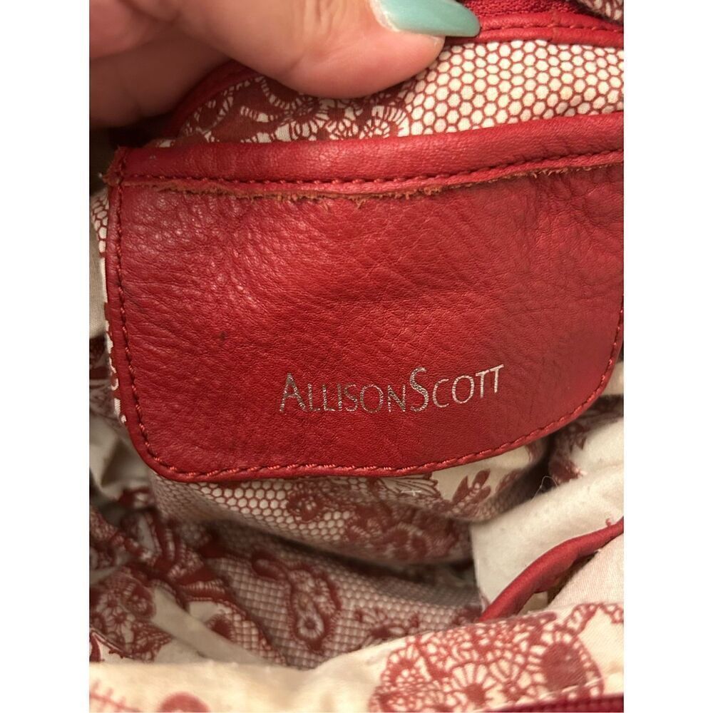 AllisonâScottâredâshoulderâbagâgenuineâleather - Picture 10 of 16